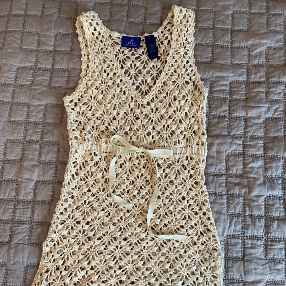 JH Collectibles Cream Tie Front Sleeveless Tank Top